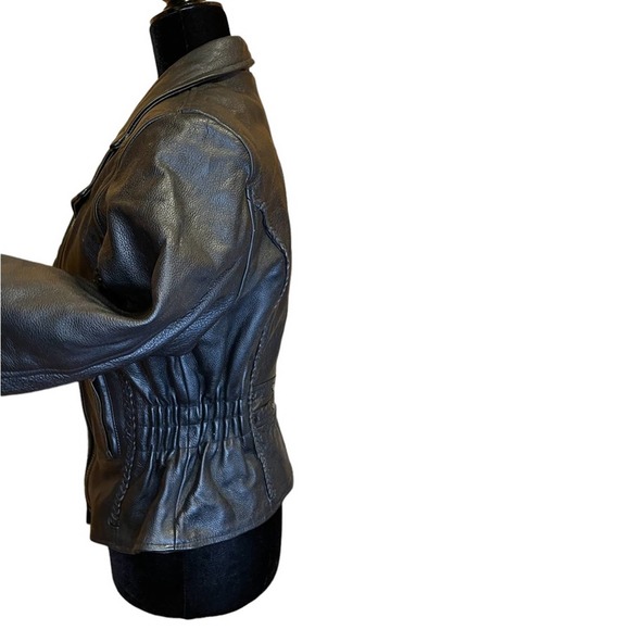 Zody Black leather riding jacket - Picture 2 of 8